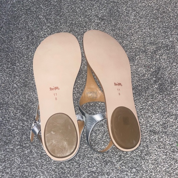 Metallic Leather Coach Sandals (NWT) - Size 11 - Picture 4 of 5